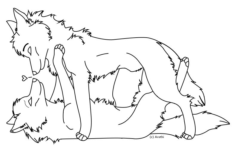 Ms Paint Wolf Couples Coloring Pages Sketch Coloring Page.